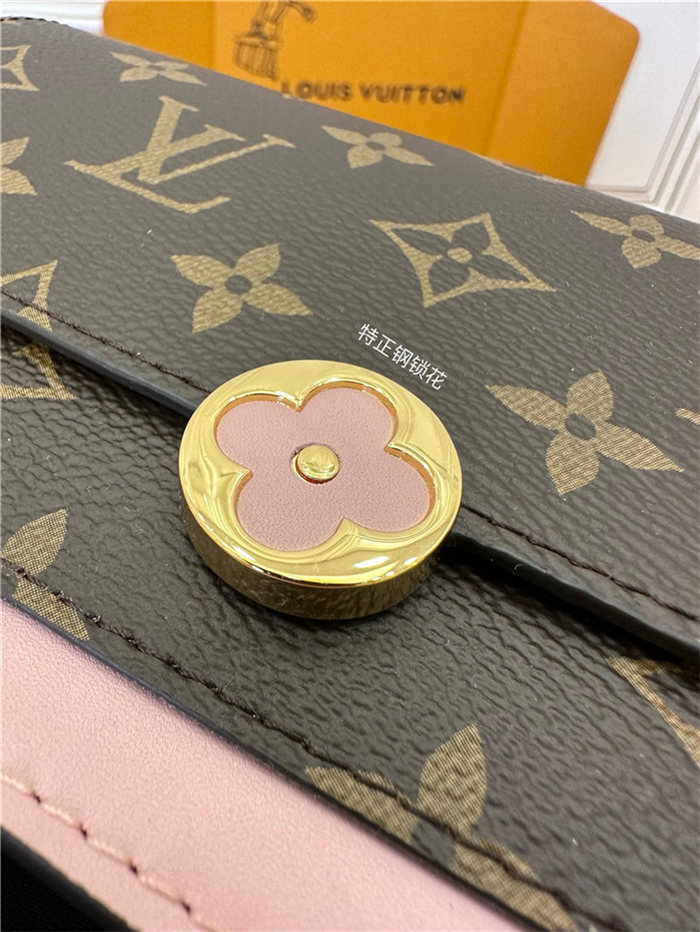 Louis Vuitton FLORE CHAIN WALLET M67405 Rose Ballerine Top