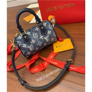 Louis Vuitton NANO SPEEDY Monogram jacquard denim Blue M81168 Top