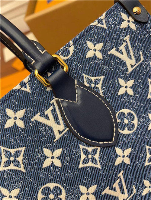 Louis Vuitton ONTHEGO MM Monogram Jacquard Denim Blue M59608 Top