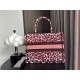 MEDIUM Dior BOOK TOTE Multicolor Mizza Embroidery Burgundy High