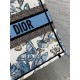 MEDIUM Dior BOOK TOTE Toile de Jouy Mexico Embroidery Blue High