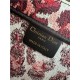 LARGE Dior BOOK TOTE Multicolor Mizza Embroidery Burgundy High