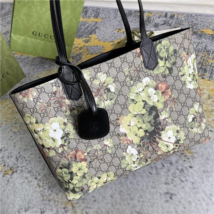 Gucci Reversible GG Tote 368568 Flower Green High