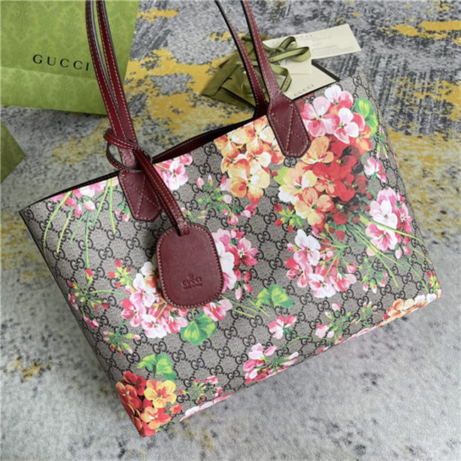 Gucci Reversible GG Tote 368568 Flower Red High