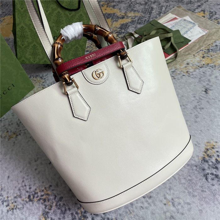 Gucci Diana Medium Tote bag Leather 750394 White High