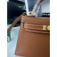 Hermes Kelly Mini II Bag Epsom Leather WAX Silver/Gold Metal Gold High