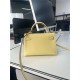 Hermes Kelly Mini II Bag Epsom Leather WAX Silver/Gold Metal Jaune Poussin High