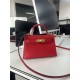 Hermes Kelly Mini II Bag Epsom Leather WAX Silver/Gold Metal Rouge H High