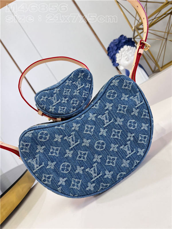 Louis Vuitton Croissant MM Monogram Denim M46856 High