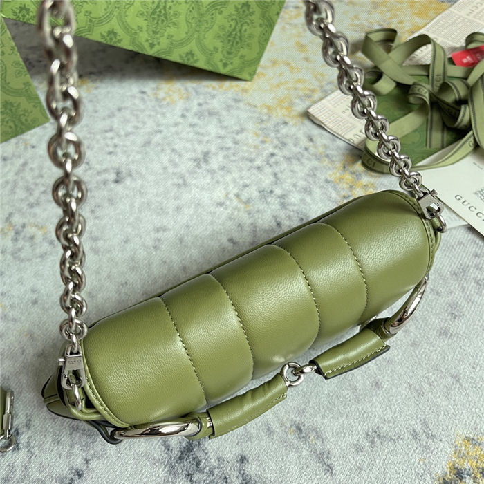 Gucci HORSEBIT CHAIN SMALL SHOULDER BAG Leather 764339 Green High