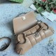 Gucci HORSEBIT CHAIN SMALL SHOULDER BAG Leather 764339 Beige High