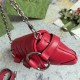 Gucci HORSEBIT CHAIN SMALL SHOULDER BAG Leather 764339 Red High