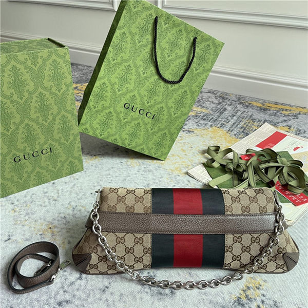 Gucci HORSEBIT CHAIN MEDIUM SHOULDER BAG Original GG canvas 764255 High