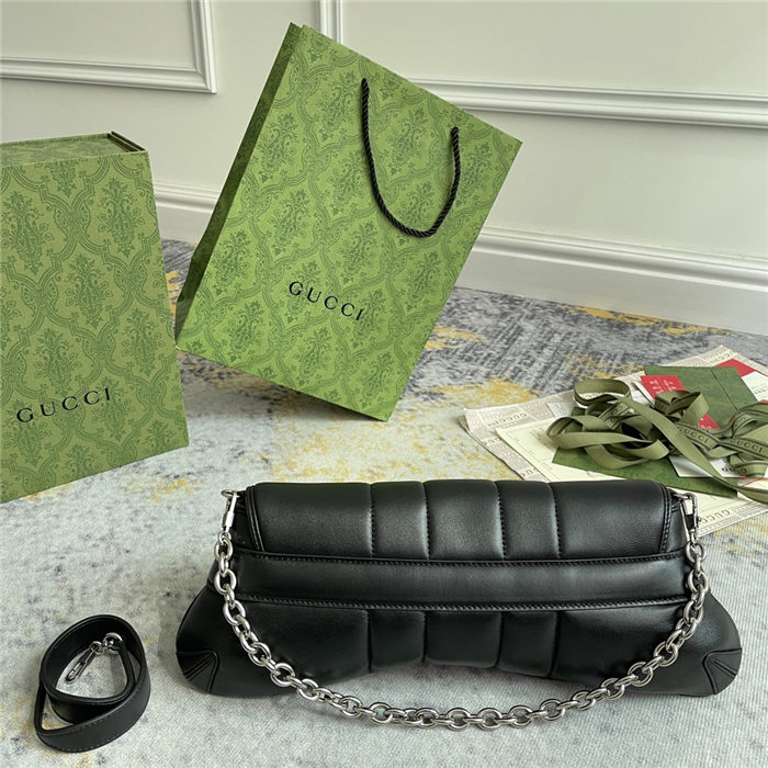 Gucci HORSEBIT CHAIN MEDIUM SHOULDER BAG Leather 764255 Black High