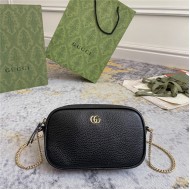 GG MARMONT MINI SHOULDER BAG 772759 Leather Black high