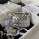 Chanel MINI FLAP BAG & STAR COIN PURSE AS4647 Mirror Calfskin, Metallic Calfskin & Gold-Tone Metal Silver A