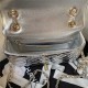 Chanel MINI FLAP BAG & STAR COIN PURSE AS4647 Mirror Calfskin, Metallic Calfskin & Gold-Tone Metal Silver A