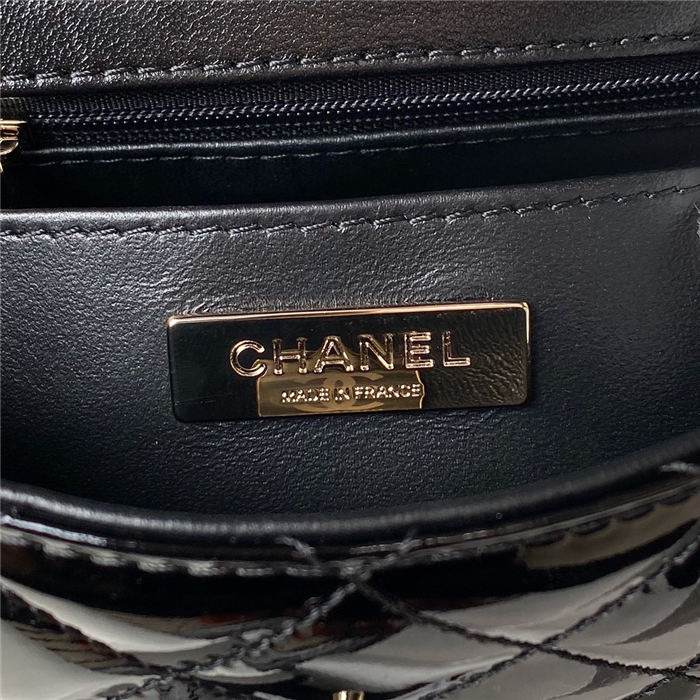 Chanel MINI FLAP BAG & STAR COIN PURSE AS4647 Calfskin & Gold-Tone Metal Black A