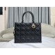 MEDIUM Dior BOOK TOTE Macrocannage Calfskin Black High