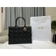 MEDIUM Dior BOOK TOTE Macrocannage Calfskin Black High