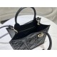 SMALL Dior BOOK TOTE Macrocannage Calfskin Black High