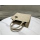 SMALL Dior BOOK TOTE Macrocannage Calfskin Beige High