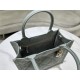 SMALL Dior BOOK TOTE Macrocannage Calfskin Grey High