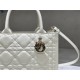 SMALL Dior BOOK TOTE Macrocannage Calfskin White High