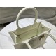 SMALL Dior BOOK TOTE Macrocannage Calfskin White High