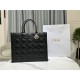 LARGE Dior BOOK TOTE Macrocannage Calfskin Black High