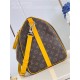 Louis Vuitton Keepall Bandoulière 50 Monogram Macassar M46771 Yellow High