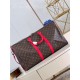 Louis Vuitton Keepall Bandoulière 50 Monogram Macassar M46769 Red High