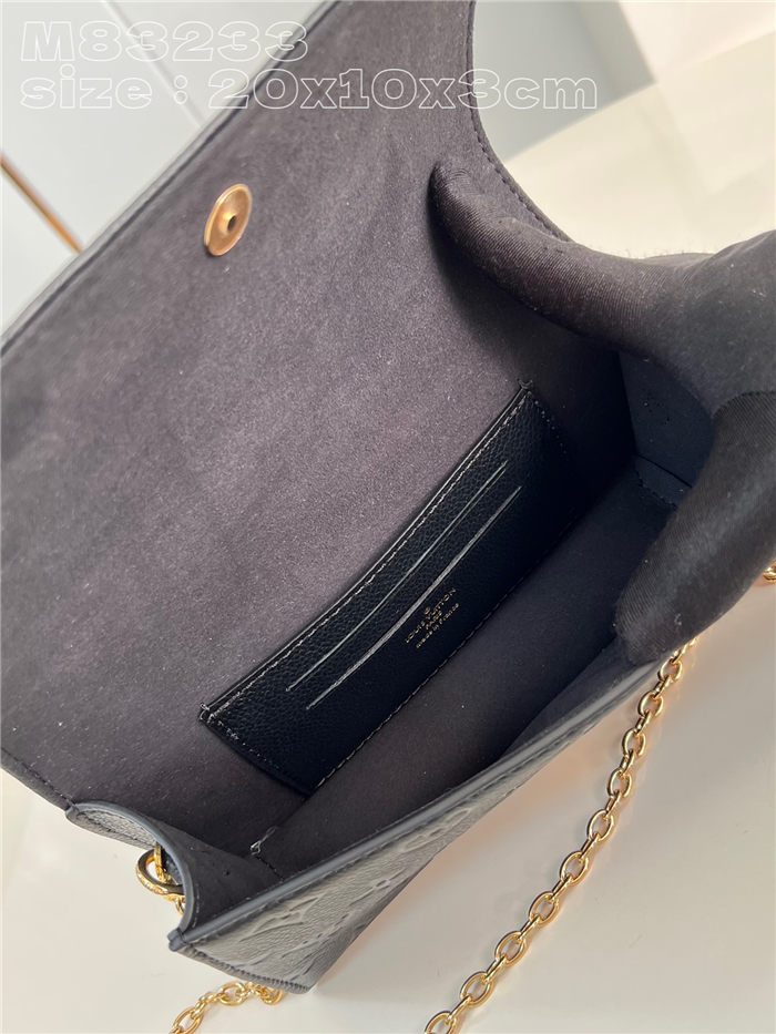 Louis Vuitton Lily wallet on chain Monogram Empreinte M83233 Black High