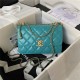 Chanel SMALL FLAP BAG Calfskin & Gold-Tone Metal AS2649 Green A