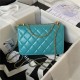 Chanel SMALL FLAP BAG Calfskin & Gold-Tone Metal AS2649 Green A