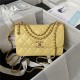 Chanel SMALL FLAP BAG Calfskin & Gold-Tone Metal AS2649 Yellow A