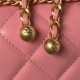 Chanel SMALL FLAP BAG Calfskin & Gold-Tone Metal AS2649 Pink A