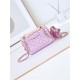 Chanel MINI FLAP BAG & STAR COIN PURSE AS4646 Mirror Calfskin, Metallic Calfskin & Gold-Tone Metal Pink A