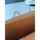 Classic Wallet on Chain A33814 Smaller-Grained Calfskin Gold/Silver Metal Caramel A