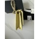 Classic Wallet on Chain A33814 Smaller-Grained Calfskin Gold/Silver Metal Yellow A