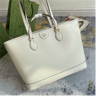 OPHIDIA MEDIUM TOTE BAG 778958 Leather White High