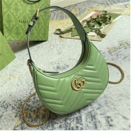 GG Marmont half-moon-shaped mini bag Green-Lt 699514 High