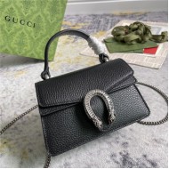 DIONYSUS MINI TOP HANDLE BAG 752029 Leather Black high