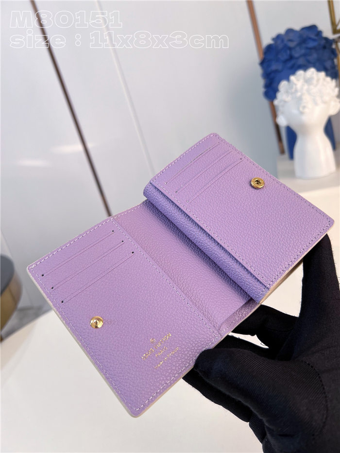 Louis Vuitton CLÉA WALLET Monogram Empreinte M80151 Purple High