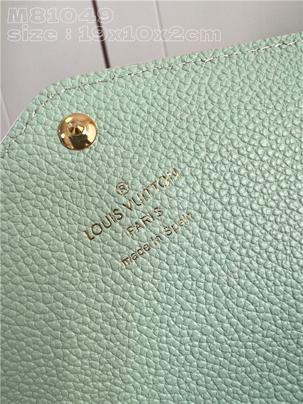 Louis Vuitton SARAH WALLET Monogram Empreinte M81049 Green High