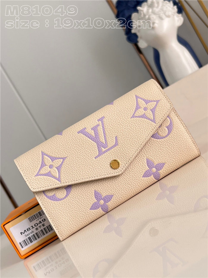 Louis Vuitton SARAH WALLET Monogram Empreinte M81049 Purple High