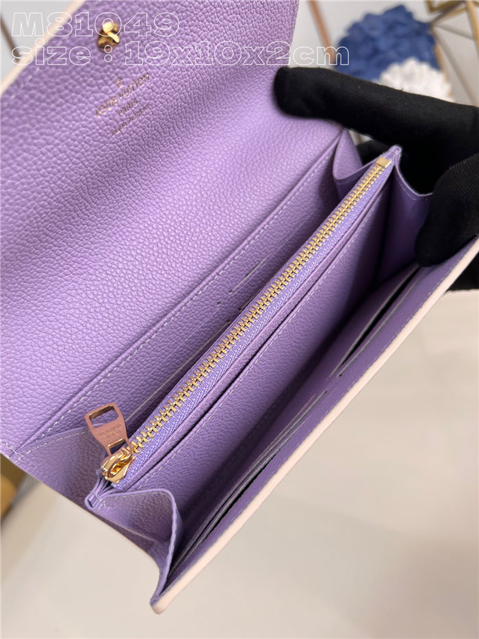 Louis Vuitton SARAH WALLET Monogram Empreinte M81049 Purple High