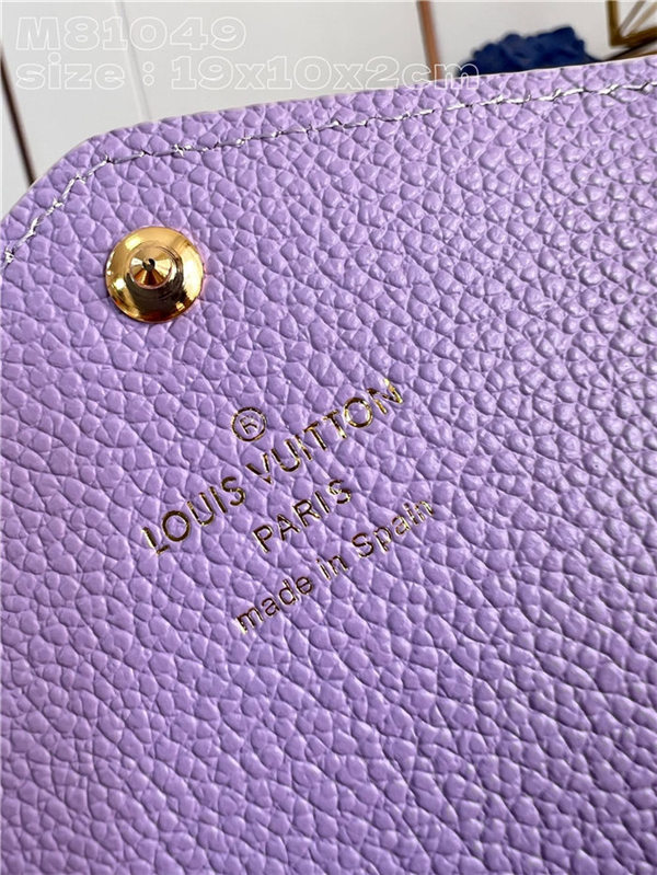 Louis Vuitton SARAH WALLET Monogram Empreinte M81049 Purple High