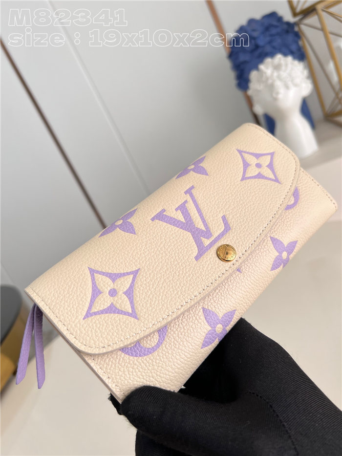 Louis Vuitton EMILIE WALLET Monogram Empreinte M82341 Purple High