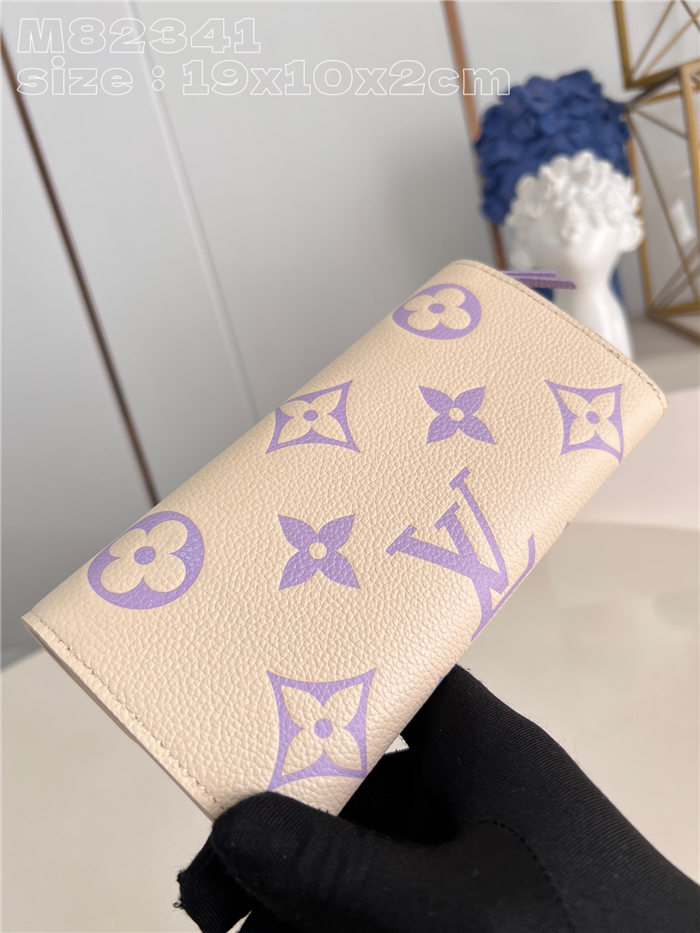 Louis Vuitton EMILIE WALLET Monogram Empreinte M82341 Purple High